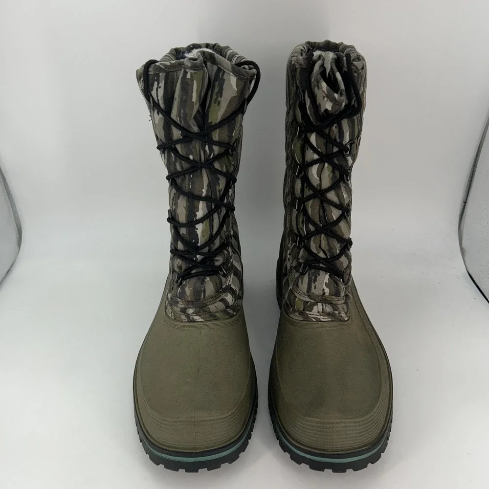 Vintage Sorel Boots Mens Size 9 Green Camo Insulated Wool Lined Snow Winter‎